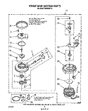 PUMP AND MOTOR Diagram and Parts List for DU8500XT5  Whirlpool Dishwasher