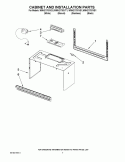 CABINET AND INSTALLATION PARTS Diagram and Parts List for WMH2175XVS1  Whirlpool Microwave