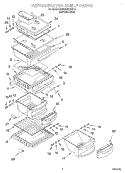 REFRIGERATOR SHELF Diagram and Parts List for KSRS22FGSS14  KitchenAid Refrigerator