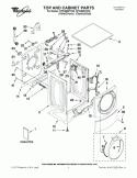 TOP AND CABINET PARTS Diagram and Parts List for WFW9500TC00  Whirlpool Washer