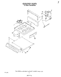 COOK TOP Diagram and Parts List for SF0105EPW0  Whirlpool Range