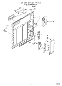 INNER DOOR Diagram and Parts List for DU810DWGQ0  Whirlpool Dishwasher