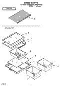 SHELF PARTS, OPTIONAL PARTS Diagram and Parts List for ET8GTKXKQ02  Whirlpool Refrigerator
