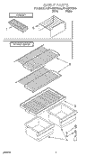 SHELF Diagram and Parts List for RT14WKXFW00  Roper Refrigerator