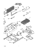 UNIT Diagram and Parts List for ET18RKXZW00  Whirlpool Refrigerator