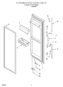 REFRIGERATOR DOOR Diagram and Parts List for 4YED27PQFN00  Whirlpool Refrigerator