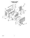 CABINET Diagram and Parts List for X05002X05  Roper Air Conditioner