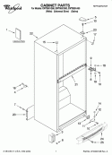 CABINET PARTS Diagram and Parts List for EWT8001A00  Whirlpool Refrigerator