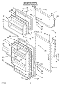 DOOR Diagram and Parts List for TT16TKXKQ00  Estate Refrigerator
