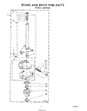BRAKE AND DRIVE TUBE Diagram and Parts List for LA6055XSW2  Whirlpool Washer