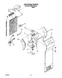 AIR FLOW Diagram and Parts List for KSRB27QABL06  KitchenAid Refrigerator