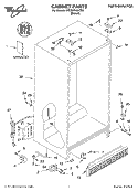 CABINET, LITERATURE Diagram and Parts List for 4YED5FHQKT00  Whirlpool Refrigerator