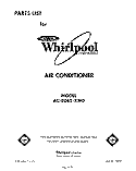 SECTION Diagram and Parts List for AC0062XM0  Whirlpool Air Conditioner