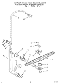 UPPER WASH AND RINSE Diagram and Parts List for KUDV25SHBL2  KitchenAid Dishwasher