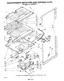 COMPARTMENT SEPARATOR AND CONTROL Diagram and Parts List for EHT182VKWR1  Whirlpool Refrigerator