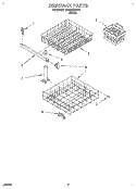 DISHRACK Diagram and Parts List for DU806CWDB1  Whirlpool Dishwasher