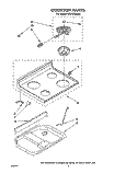 COOKTOP, LIT/OPTIONAL Diagram and Parts List for RF3105XXW2  Whirlpool Range