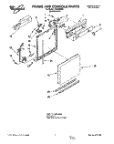 FRAME AND CONSOLE Diagram and Parts List for DU8400XB1  Whirlpool Dishwasher