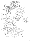 SHELF Diagram and Parts List for ET22PKXDN00  Whirlpool Refrigerator