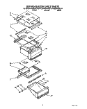 REFRIGERATOR SHELF Diagram and Parts List for KSRB25QXAL10  KitchenAid Refrigerator