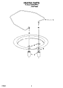HEATER PARTS Diagram and Parts List for KUDS02FSPA2  KitchenAid Dishwasher
