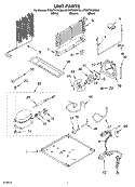 UNIT PARTS Diagram and Parts List for ET8WTKXKQ04  Whirlpool Refrigerator
