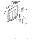 INNER DOOR Diagram and Parts List for WU3000Y1  Roper Dishwasher