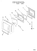 Part Location Diagram of WP4455522 Whirlpool Door Hinge