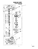 GEARCASE Diagram and Parts List for 4XLA64W72BN0  Whirlpool Washer