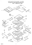 REFRIGERATOR SHELF Diagram and Parts List for KSSP42QFB05  KitchenAid Refrigerator