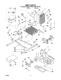 UNIT Diagram and Parts List for 5VED1WTKKQ01  Whirlpool Refrigerator
