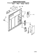 INNER DOOR PARTS Diagram and Parts List for DU850SWPQ2  Whirlpool Dishwasher