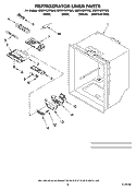 REFRIGERATOR LINER PARTS Diagram and Parts List for GB2SHDXPB00  Whirlpool Refrigerator