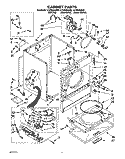 CABINET Diagram and Parts List for LGV5634AN0  Whirlpool Dryer