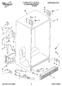 CABINET Diagram and Parts List for 6ED22ZRXBW00  Whirlpool Refrigerator