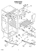 LINER PARTS Diagram and Parts List for IKT162302  Inglis Refrigerator