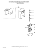MOTOR AND ICE CONTAINER PARTS Diagram and Parts List for ISC23CNEXY02  Whirlpool Refrigerator
