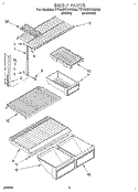 SHELF Diagram and Parts List for TT18CKXAN00  Whirlpool Refrigerator