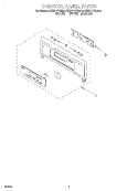CONTROL PANEL, LITERATURE Diagram and Parts List for KEBS177DWH4  KitchenAid Wall Oven