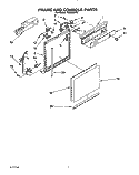 FRAME AND CONSOLE Diagram and Parts List for TUD3000Y2  Whirlpool Dishwasher