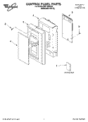 CONTROL PANEL, LITERATURE Diagram and Parts List for MH7130XEQ3  Whirlpool Microwave