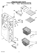 FREEZER LINER PARTS Diagram and Parts List for KSRX25FTSS02  KitchenAid Refrigerator
