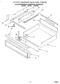 UTILITY DRAWER AND RAIL Diagram and Parts List for KEDS207BWH1  KitchenAid Range