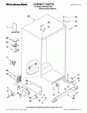 CABINET PARTS Diagram and Parts List for KSF26C6XYY02  KitchenAid Refrigerator