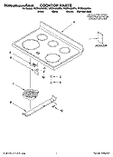 COOKTOP PARTS Diagram and Parts List for YKERA205PB4  KitchenAid Range