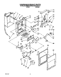 DISPENSER FRONT Diagram and Parts List for KSRS22QAWH00  KitchenAid Refrigerator
