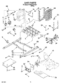UNIT PARTS Diagram and Parts List for 5VGS3SHGKQ04  Whirlpool Refrigerator