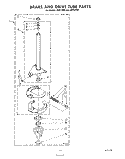 BRAKE AND DRIVE TUBE Diagram and Parts List for JWP21000  Whirlpool Washer Dryer Combo