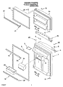 DOOR PARTS Diagram and Parts List for ER2MHKXPL02  Whirlpool Refrigerator