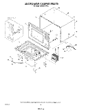 MICROWAVE CABINET Diagram and Parts List for KEMS376TBL1  KitchenAid Microwave Oven Combo